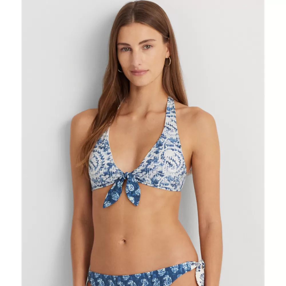 Bade- Und Strandmode>Ralph Lauren Bade- Und Strandmode Gemustertes Neckholder-Bikinitop für Women | ® DE