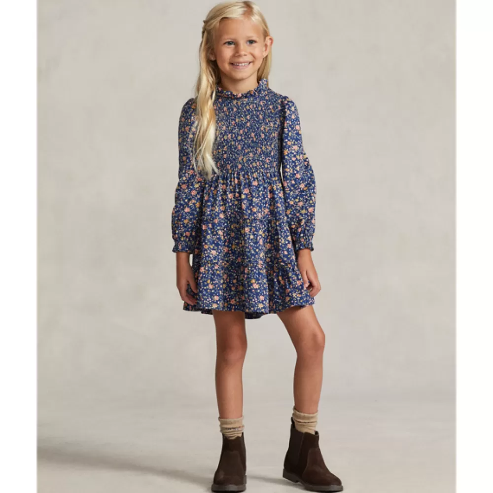 Mädchen 1½-6½ Jahre>Ralph Lauren Mädchen 1½-6½ Jahre Gesmoktes Kleid aus Baumwolljersey für Children | ® DE