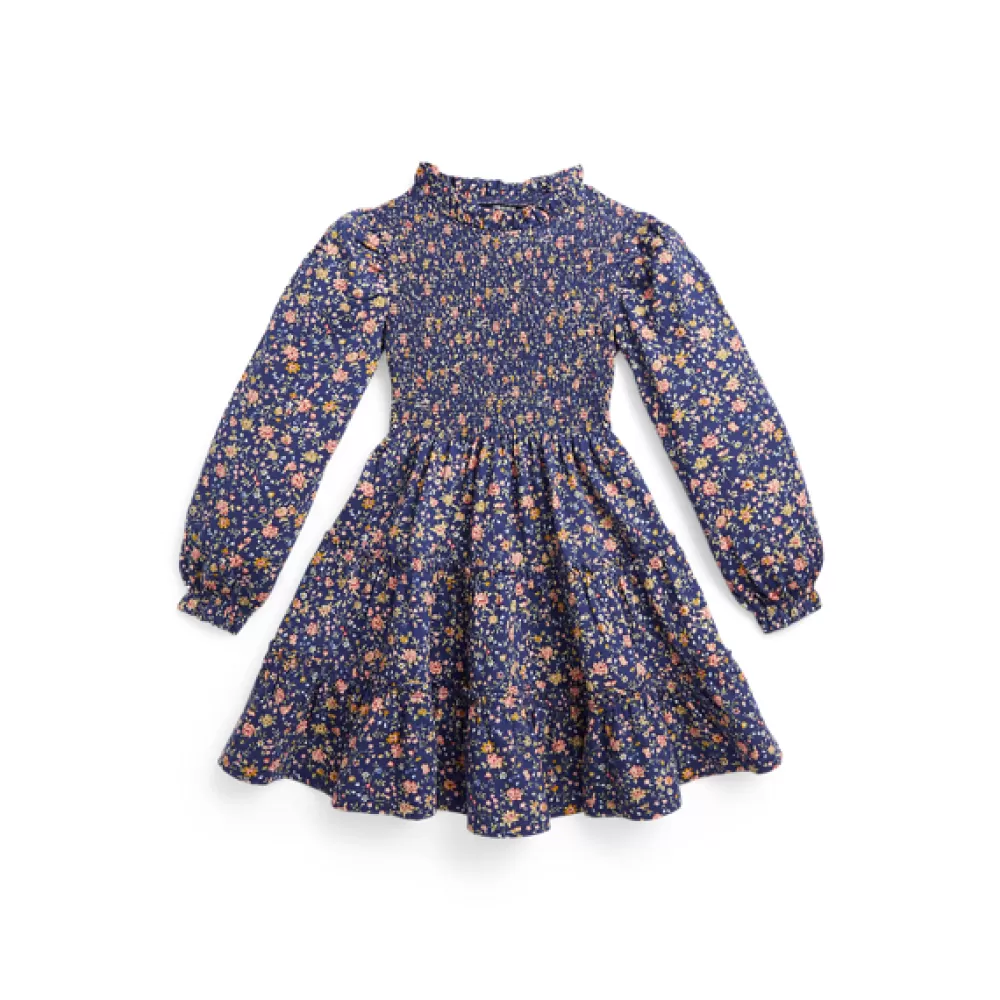 Mädchen 1½-6½ Jahre>Ralph Lauren Mädchen 1½-6½ Jahre Gesmoktes Kleid aus Baumwolljersey für Children | ® DE