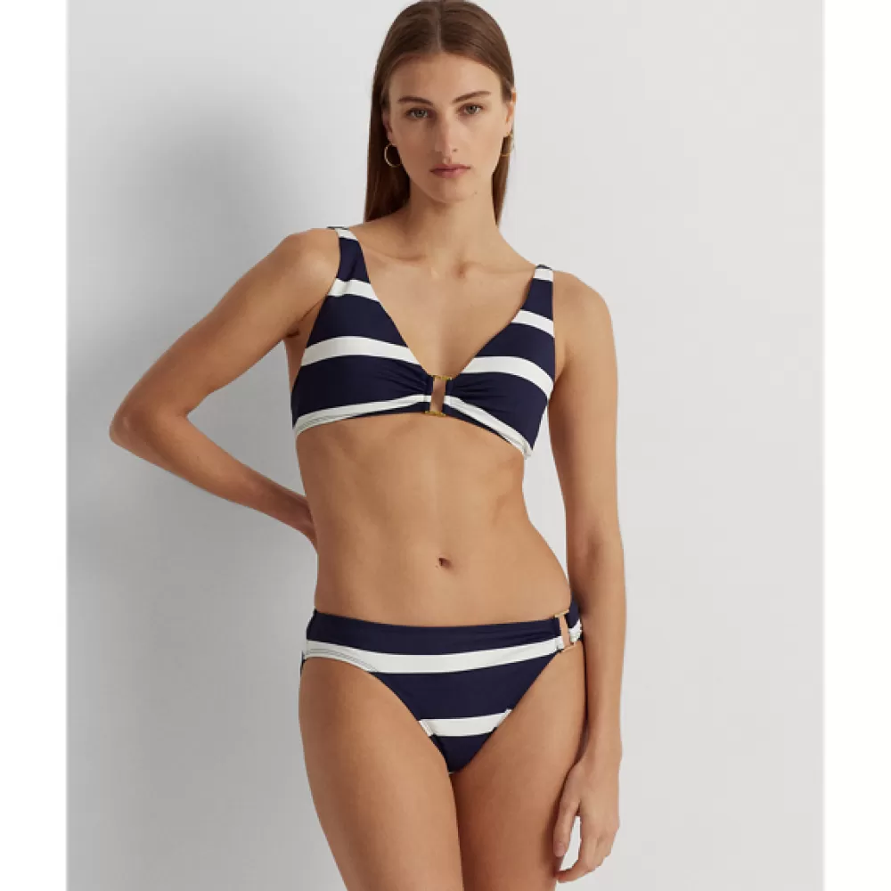 Bade- Und Strandmode>Ralph Lauren Bade- Und Strandmode Gestreifte Bikinihose mit Ring für Women | ® DE