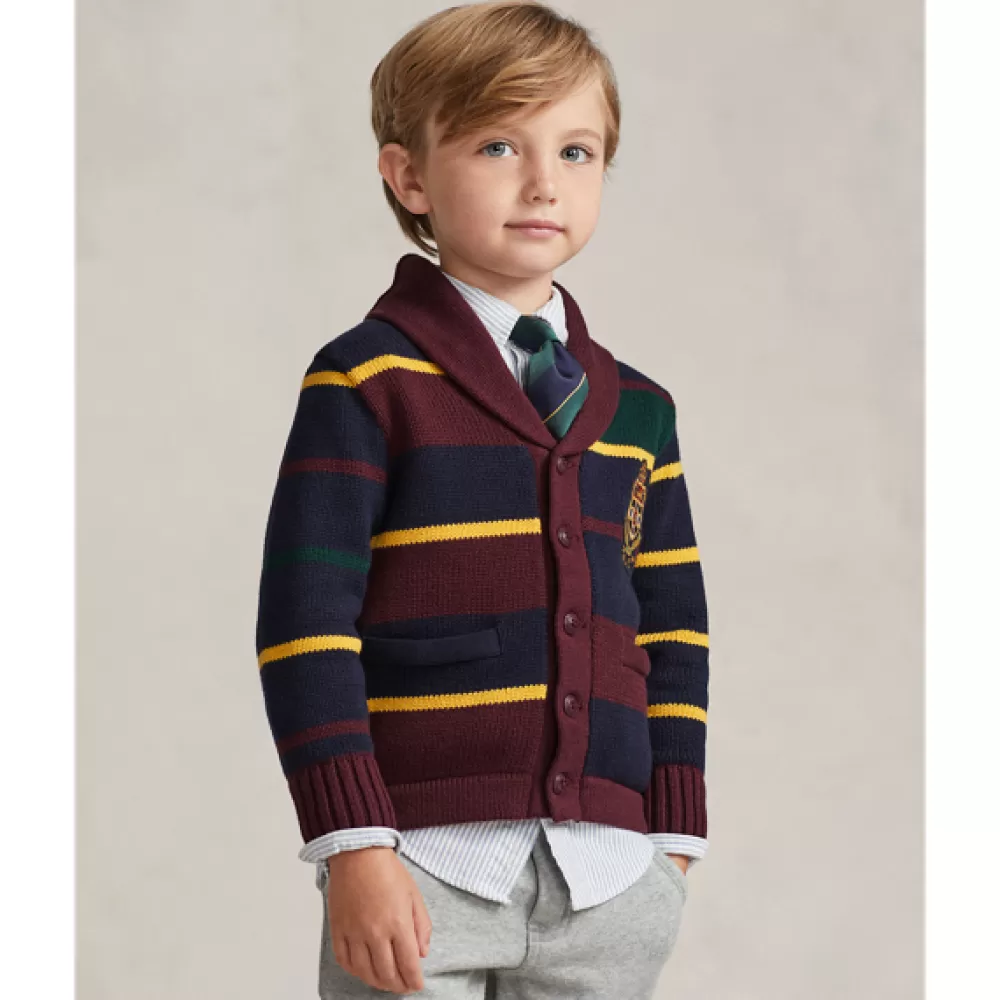 Pullover Und Strickjacken>Ralph Lauren Pullover Und Strickjacken Gestreifte Patchwork-Strickjacke für Children | ® DE