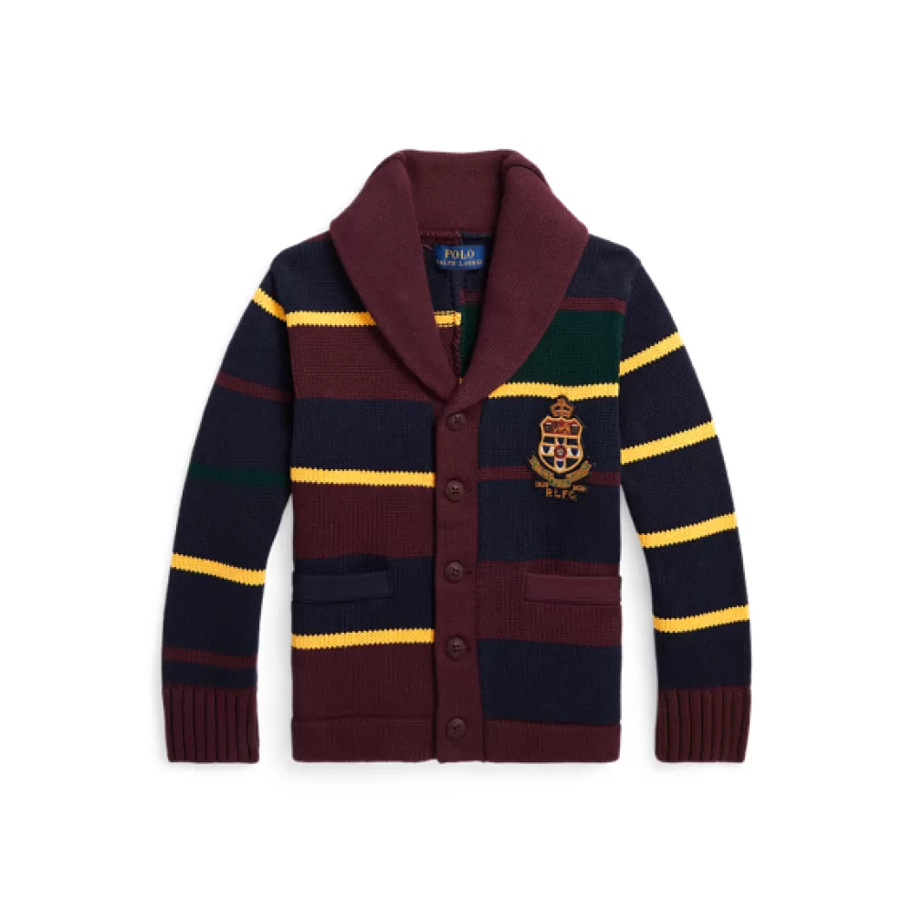 Pullover Und Strickjacken>Ralph Lauren Pullover Und Strickjacken Gestreifte Patchwork-Strickjacke für Children | ® DE