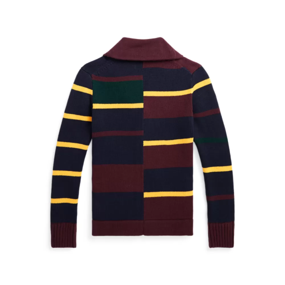 Pullover Und Strickjacken>Ralph Lauren Pullover Und Strickjacken Gestreifte Patchwork-Strickjacke für Children | ® DE