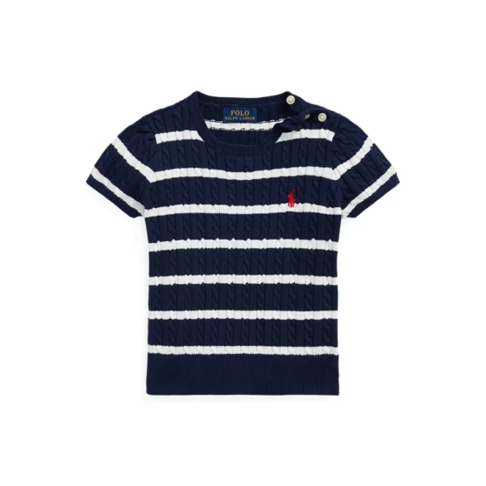 Pullover Und Strickjacken>Ralph Lauren Pullover Und Strickjacken Gestreifter Baumwoll-Kurzarmpullover für Children | ® DE