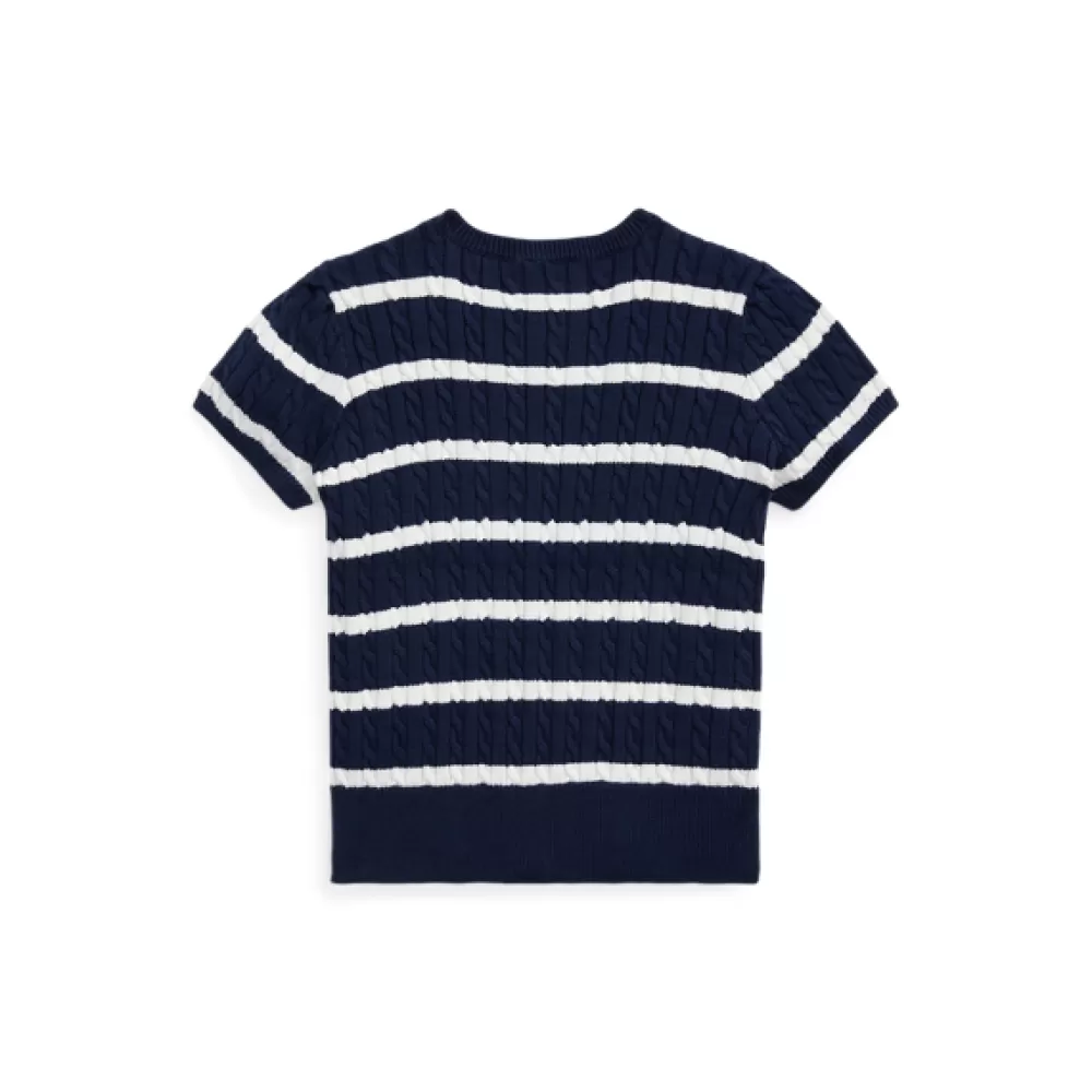 Pullover Und Strickjacken>Ralph Lauren Pullover Und Strickjacken Gestreifter Baumwoll-Kurzarmpullover für Children | ® DE