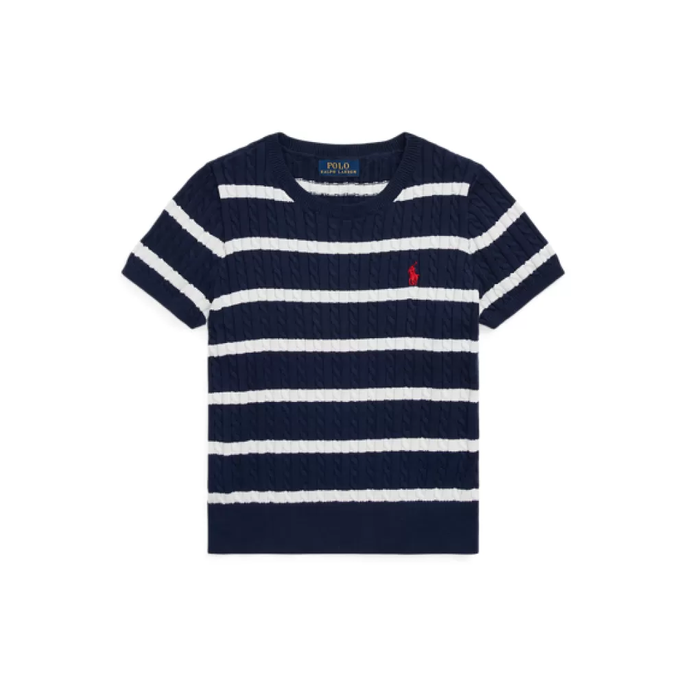 Pullover Und Strickjacken>Ralph Lauren Pullover Und Strickjacken Gestreifter Baumwoll-Kurzarmpullover für Children | ® DE