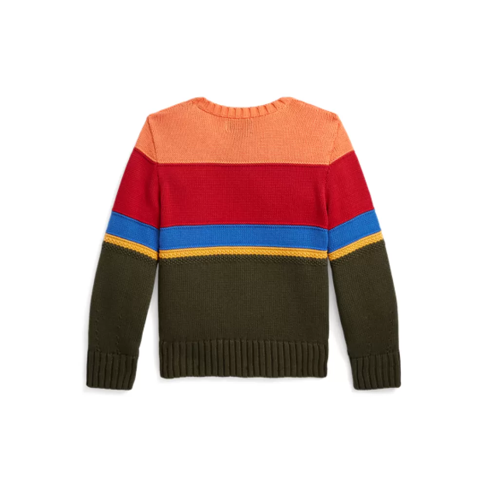 Pullover Und Strickjacken>Ralph Lauren Pullover Und Strickjacken Gestreifter Baumwollpullover mit Logo für Children | ® DE