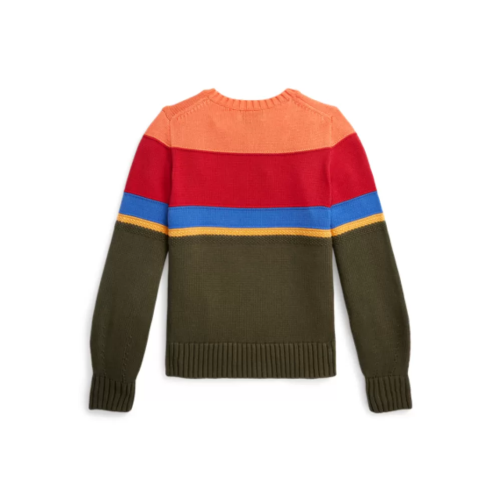 Pullover Und Strickjacken>Ralph Lauren Pullover Und Strickjacken Gestreifter Baumwollpullover mit Logo für Children | ® DE