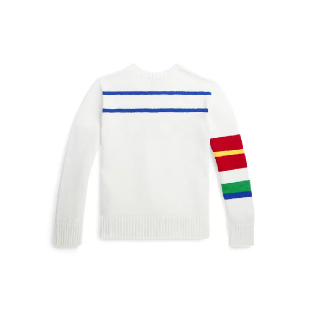 Pullover Und Strickjacken>Ralph Lauren Pullover Und Strickjacken Gestreifter Baumwollpullover mit Logo für Children | ® DE