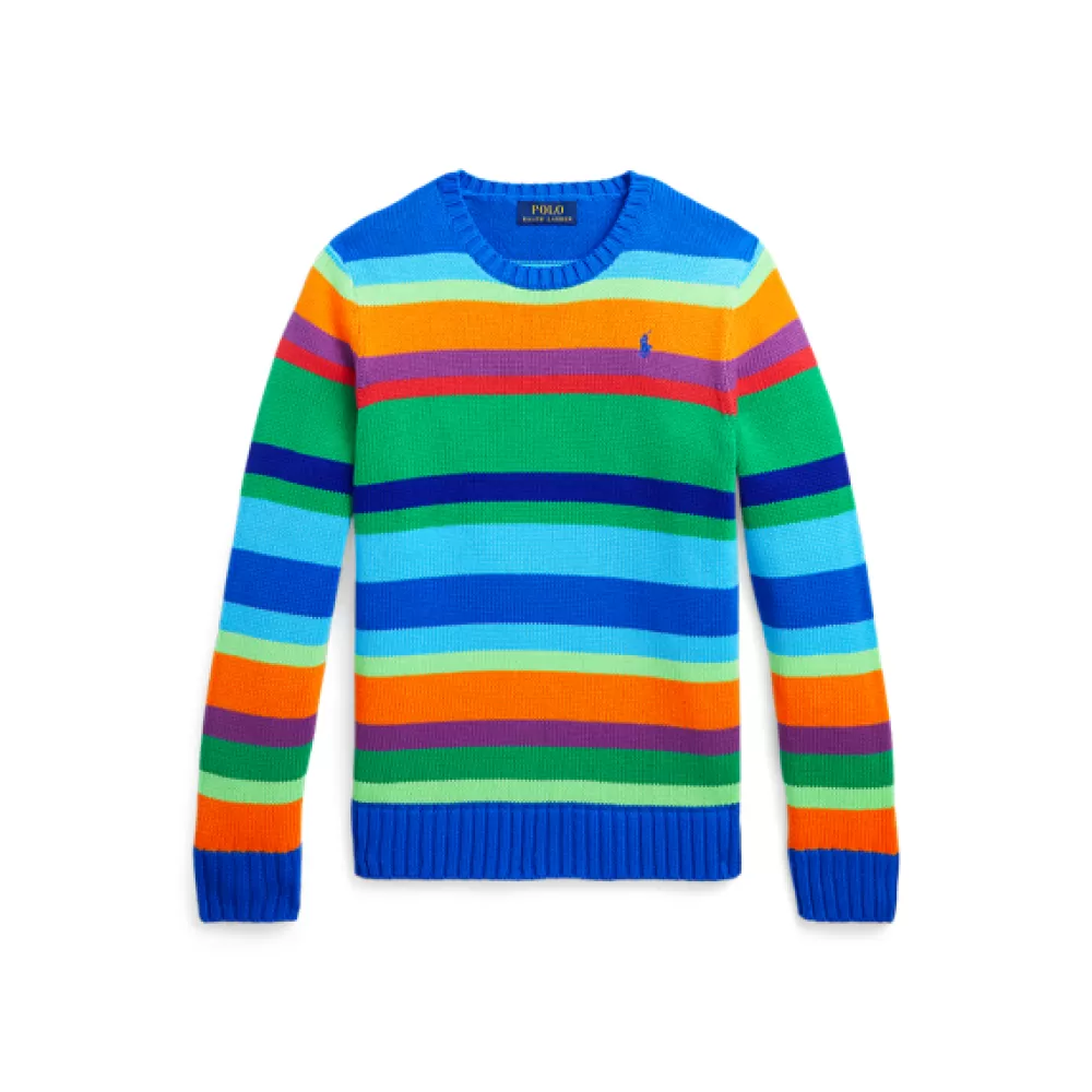 Pullover Und Strickjacken>Ralph Lauren Pullover Und Strickjacken Gestreifter Baumwoll-Rundhalspullover für Children | ® DE