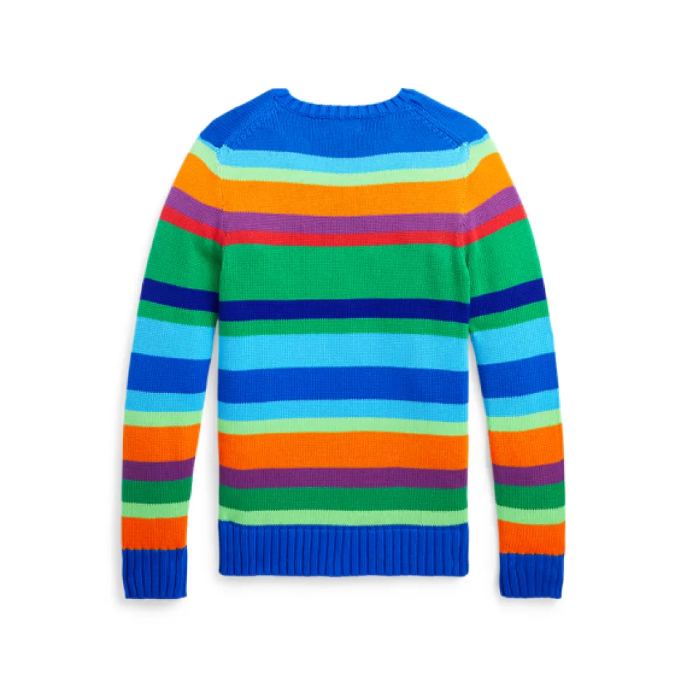 Pullover Und Strickjacken>Ralph Lauren Pullover Und Strickjacken Gestreifter Baumwoll-Rundhalspullover für Children | ® DE