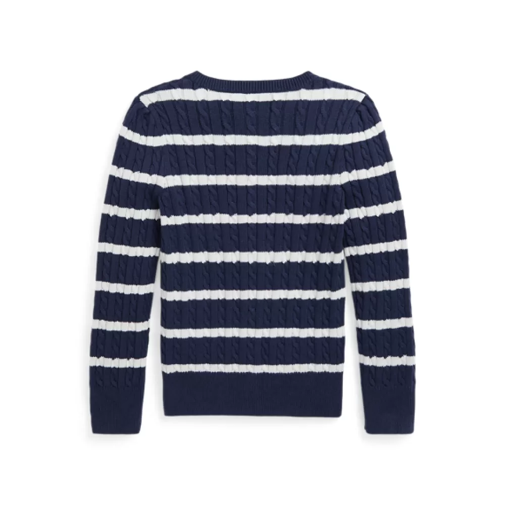 Pullover Und Strickjacken>Ralph Lauren Pullover Und Strickjacken Gestreifter Cardigan mit Mini-Zopfmuster für Children | ® DE