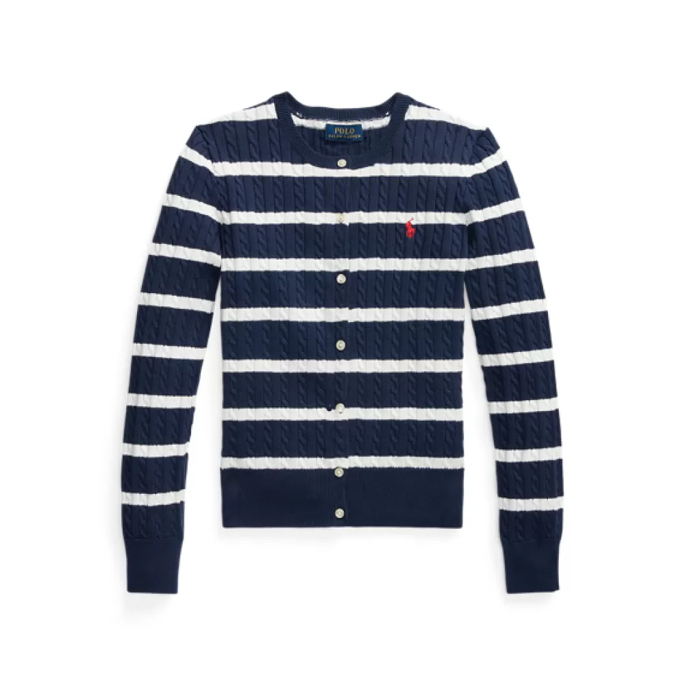 Pullover Und Strickjacken>Ralph Lauren Pullover Und Strickjacken Gestreifter Cardigan mit Mini-Zopfmuster für Children | ® DE