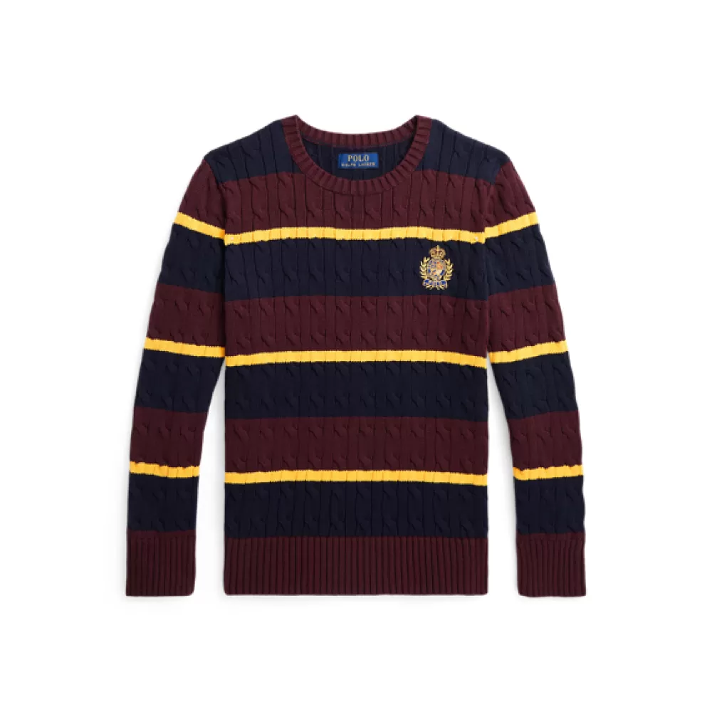 Pullover Und Strickjacken>Ralph Lauren Pullover Und Strickjacken Gestreifter Pullover mit Polo-Wappen für Children | ® DE