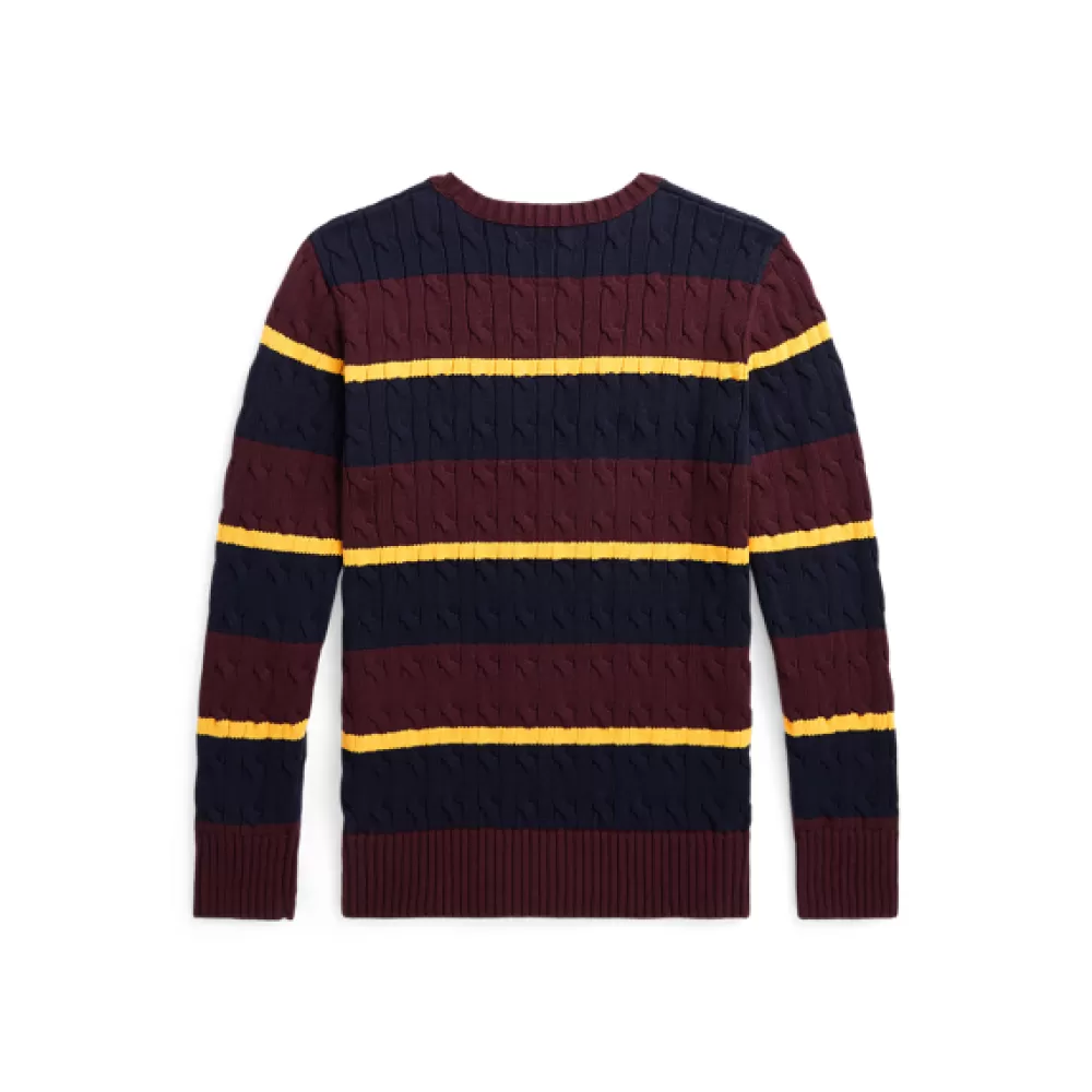 Pullover Und Strickjacken>Ralph Lauren Pullover Und Strickjacken Gestreifter Pullover mit Polo-Wappen für Children | ® DE