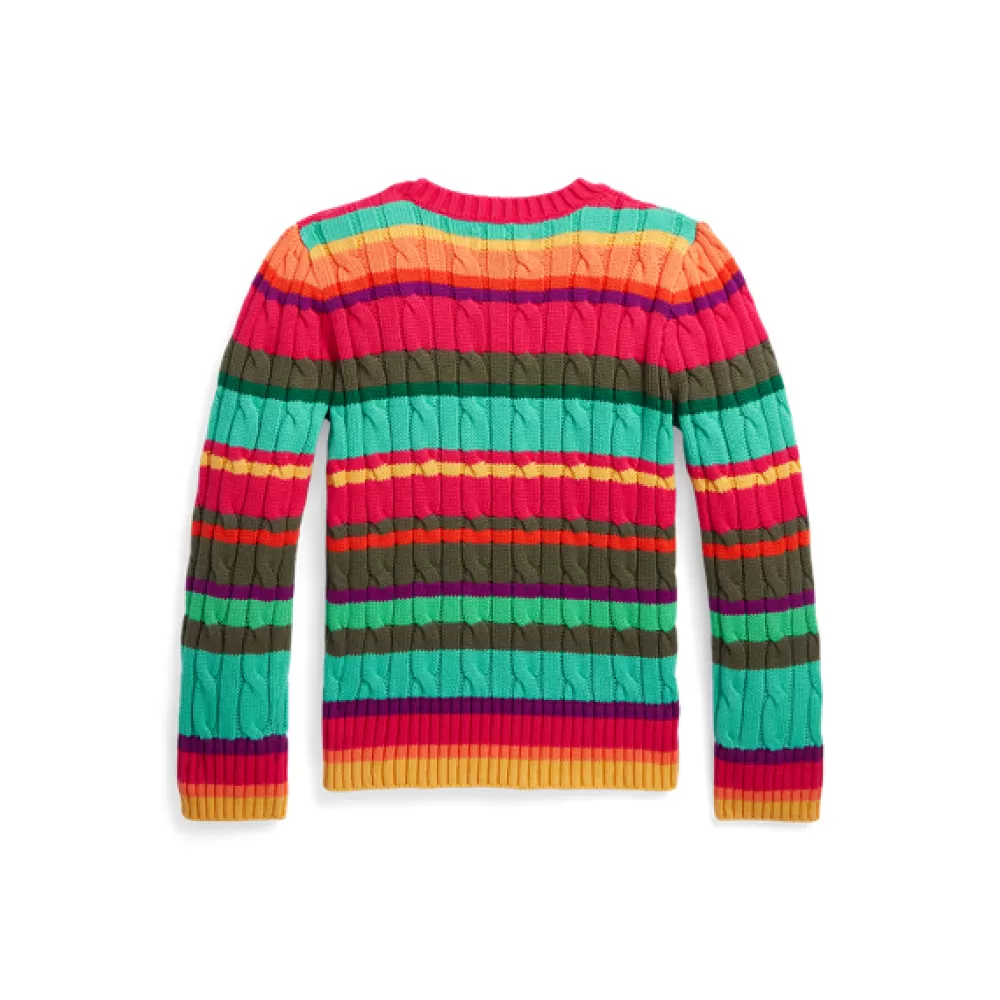 Pullover Und Strickjacken>Ralph Lauren Pullover Und Strickjacken Gestreifter Pullover mit Zopfmuster für Children | ® DE