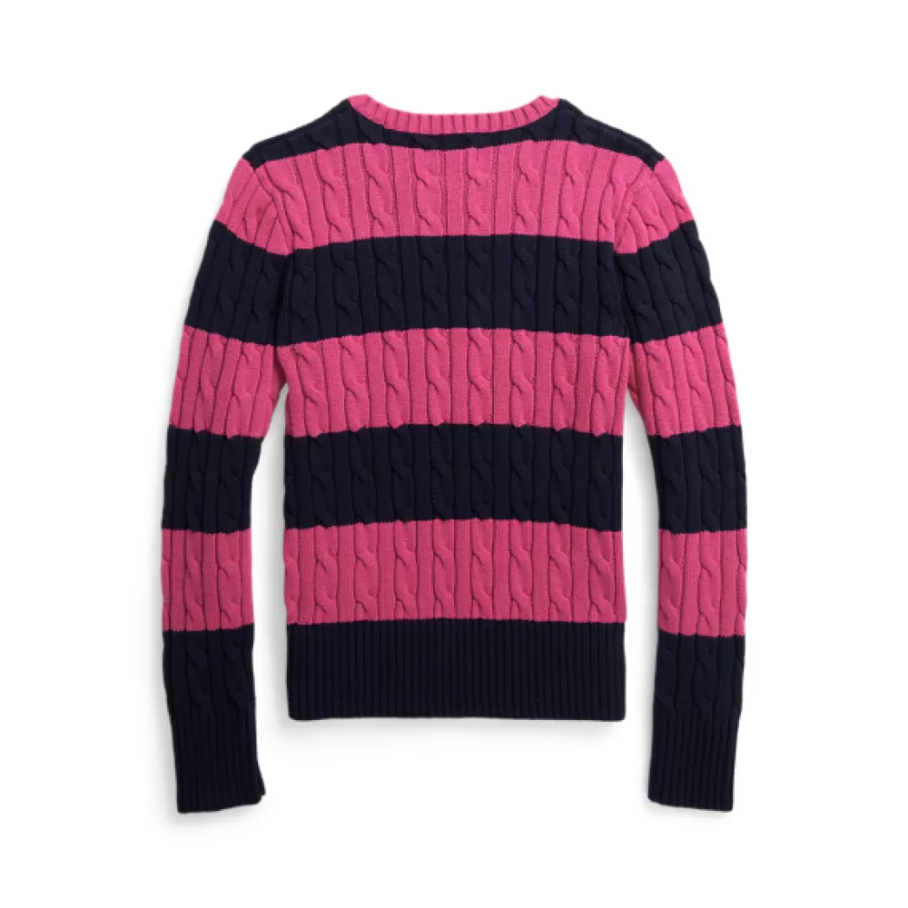 Pullover Und Strickjacken>Ralph Lauren Pullover Und Strickjacken Gestreifter Zopfmuster-Baumwollpullover für Children | ® DE