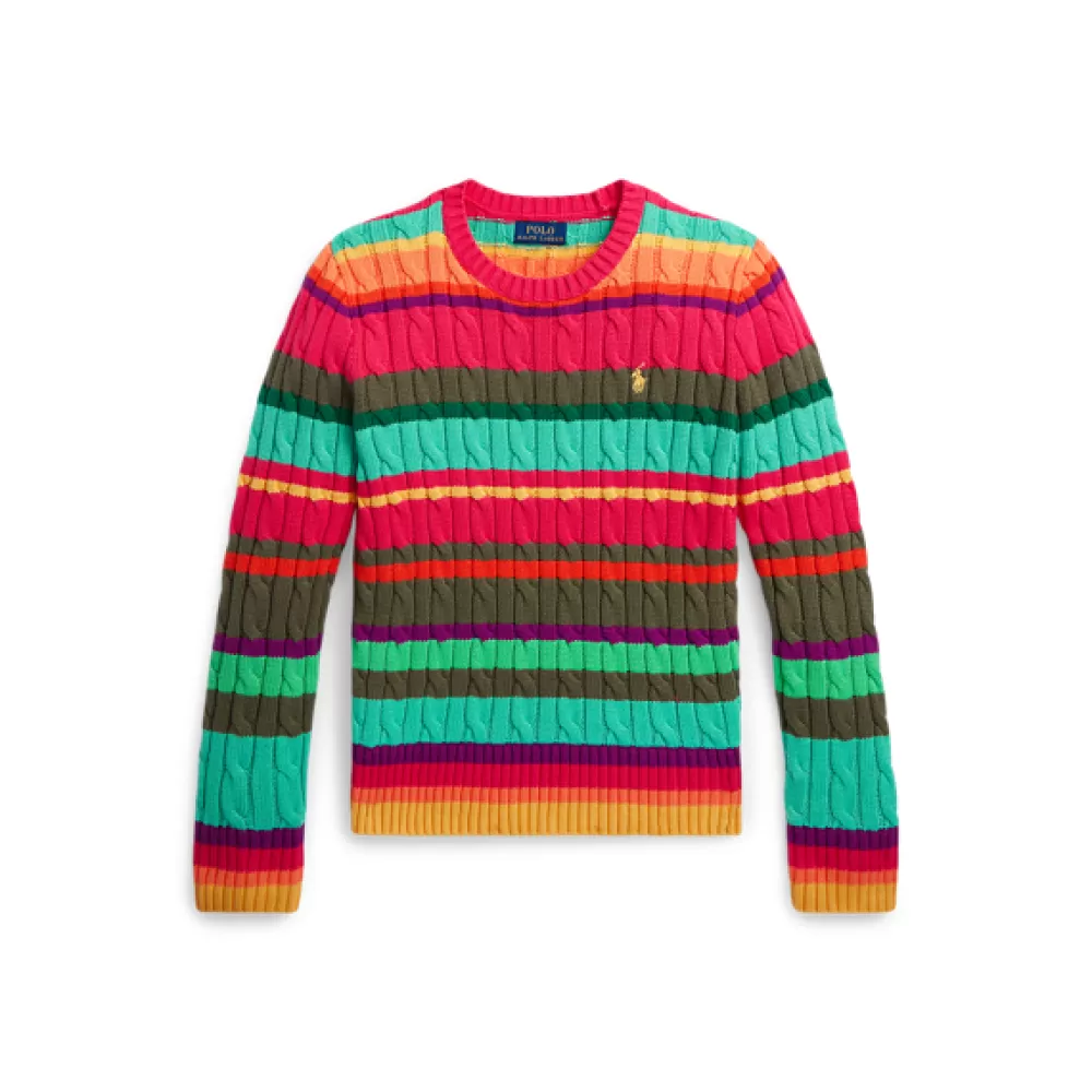 Pullover Und Strickjacken>Ralph Lauren Pullover Und Strickjacken Gestreifter Zopfmuster-Baumwollpullover für Children | ® DE