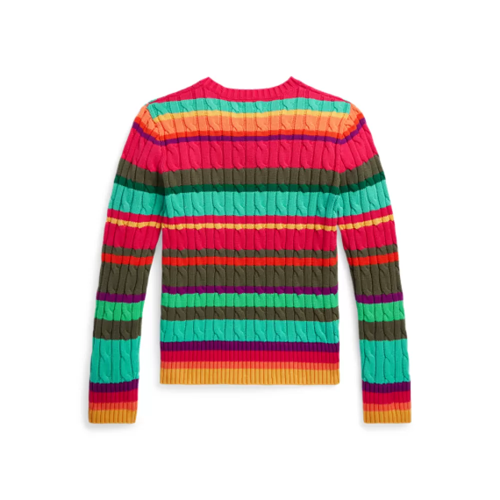 Pullover Und Strickjacken>Ralph Lauren Pullover Und Strickjacken Gestreifter Zopfmuster-Baumwollpullover für Children | ® DE