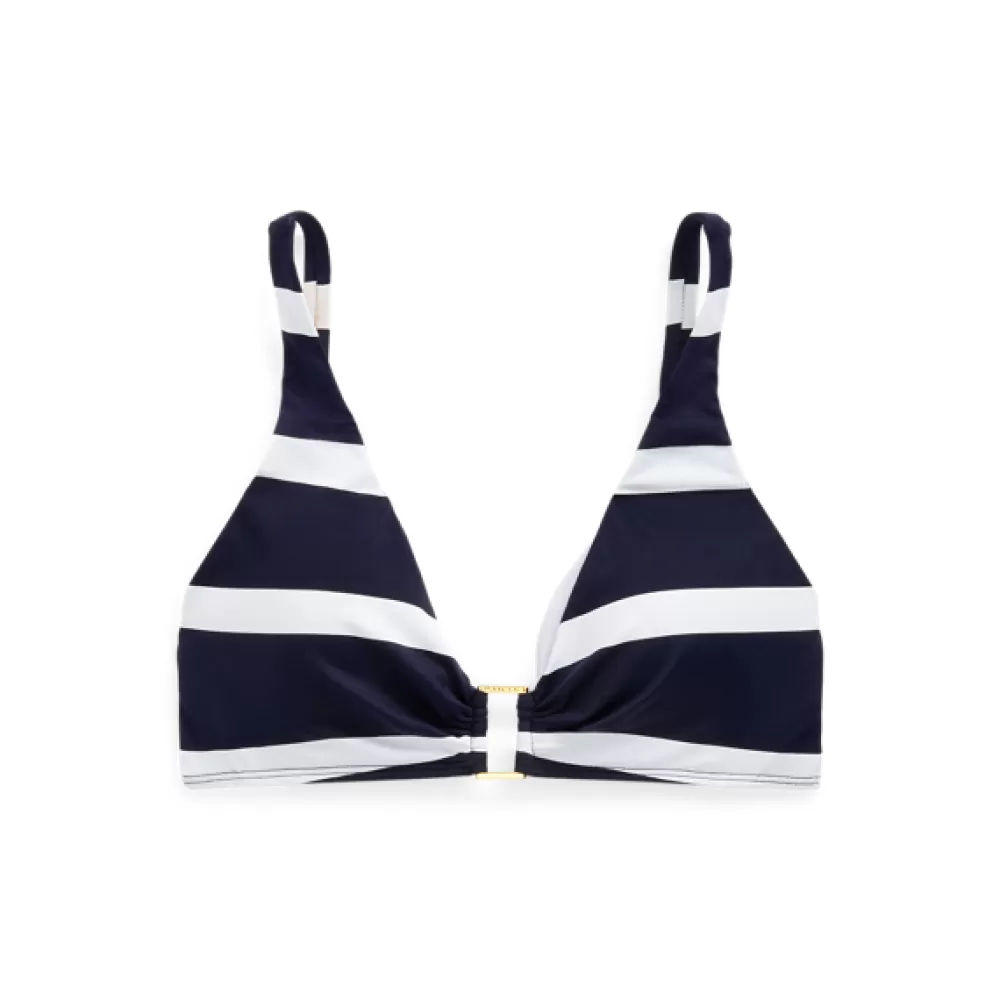 Bade- Und Strandmode>Ralph Lauren Bade- Und Strandmode Gestreiftes Bikinitop mit Ring für Women | ® DE