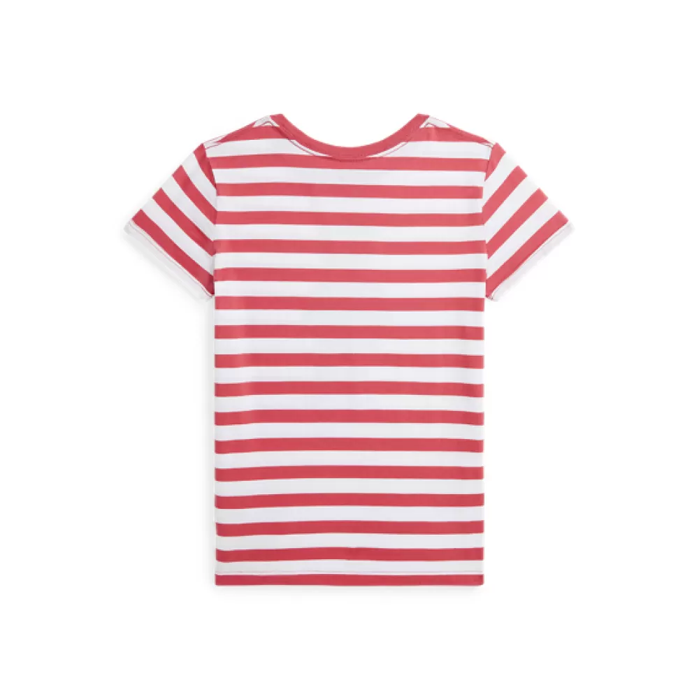 Mädchen | T-Shirts Und Sweatshirts>Ralph Lauren Mädchen | T-Shirts Und Sweatshirts Gestreiftes Jersey-T-Shirt mit Polo Bear für Children | ® DE