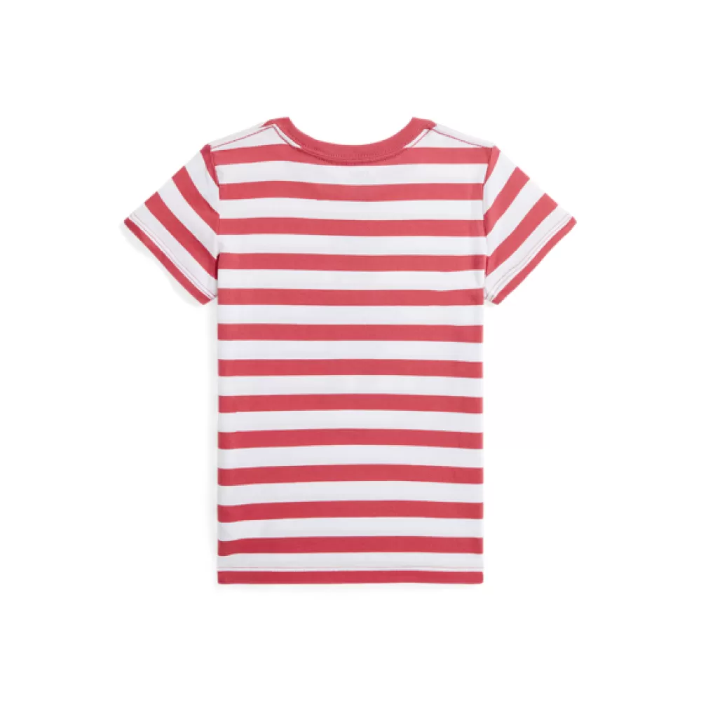 Mädchen | T-Shirts Und Sweatshirts>Ralph Lauren Mädchen | T-Shirts Und Sweatshirts Gestreiftes Jersey-T-Shirt mit Polo Bear für Children | ® DE