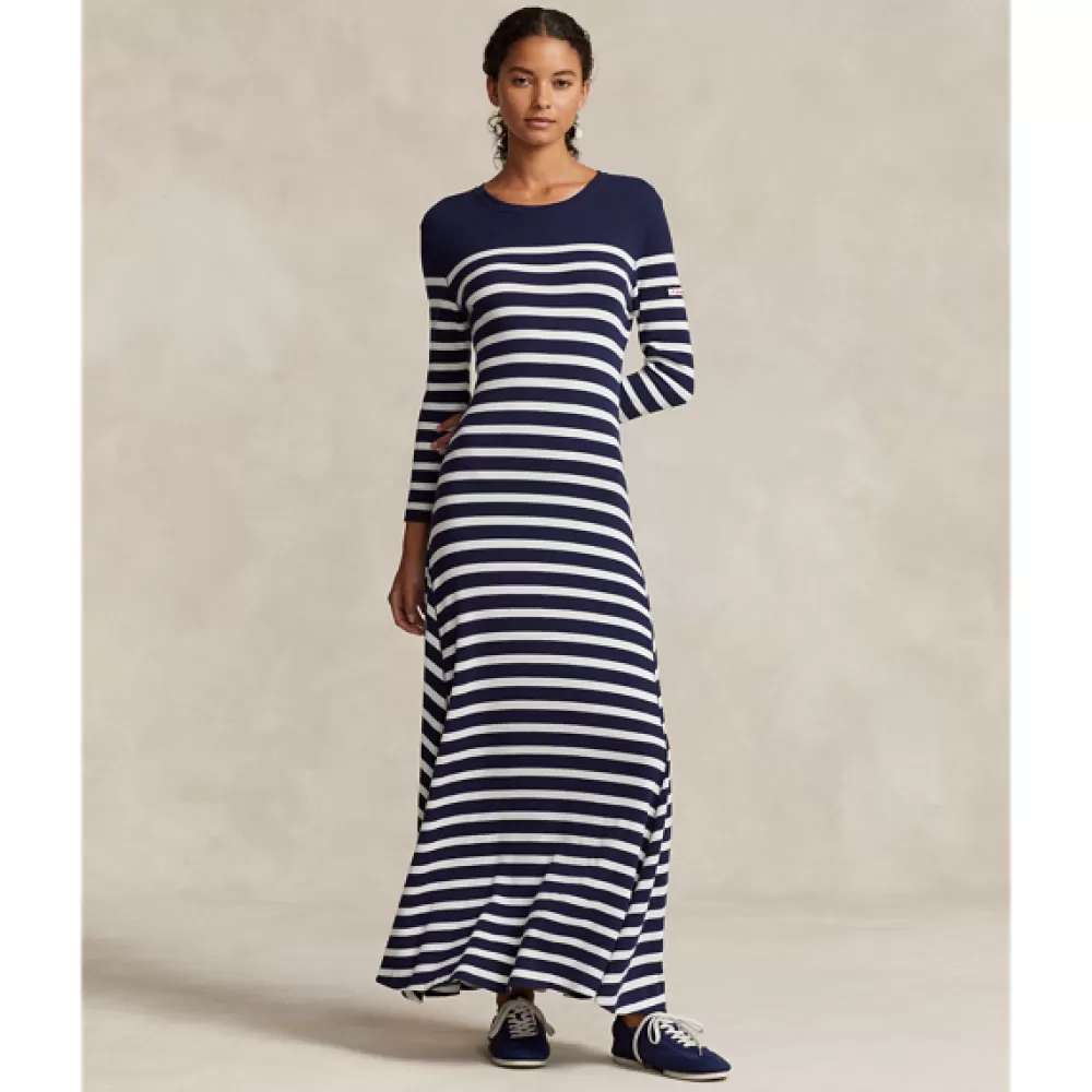 Kleider Und Jumpsuits>Ralph Lauren Kleider Und Jumpsuits Gestreiftes Kleid aus Waffelpiqué für Women | ® DE