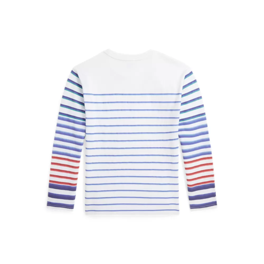 Sportbekleidung | T-Shirts>Ralph Lauren Sportbekleidung | T-Shirts Gestreiftes Langarm-Shirt aus Baumwolle für Children | ® DE