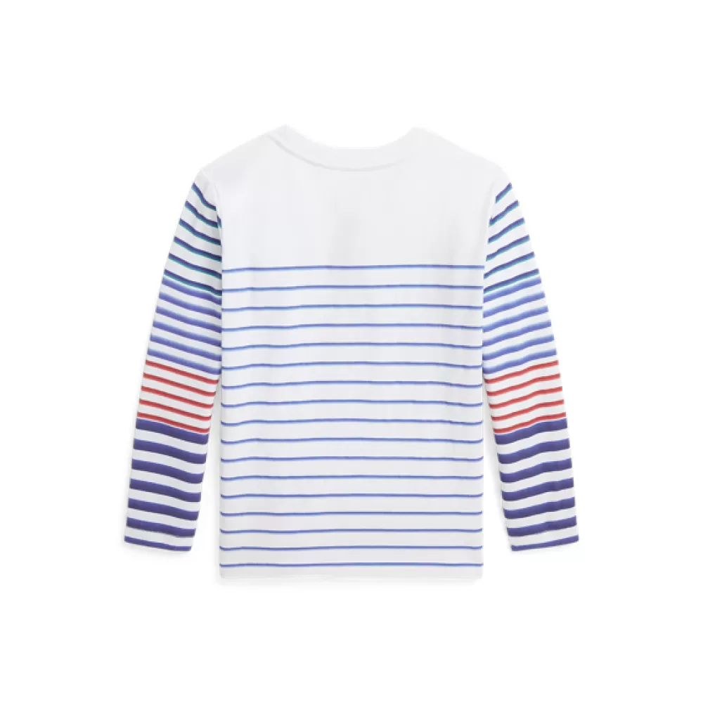 T-Shirts | Jungen 1½-6 Jahre>Ralph Lauren T-Shirts | Jungen 1½-6 Jahre Gestreiftes Langarm-Shirt aus Baumwolle für Children | ® DE