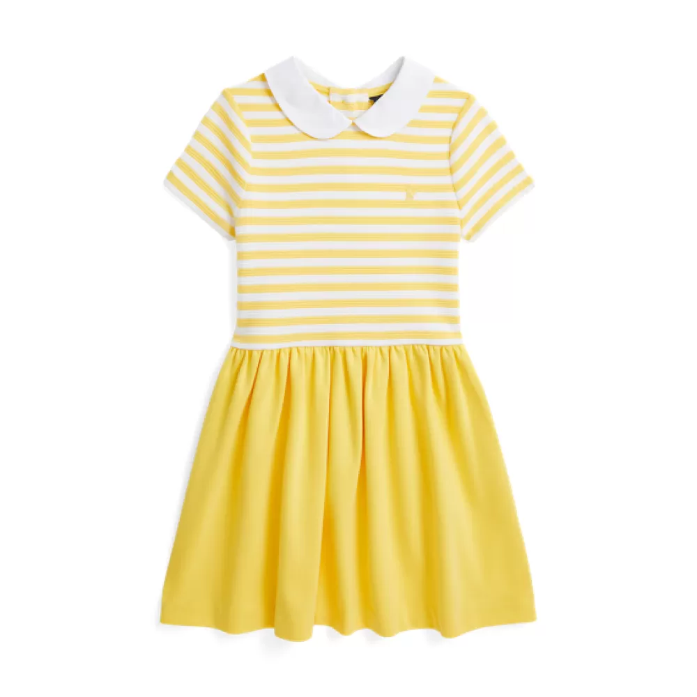 Kleider Und Jumpsuits>Ralph Lauren Kleider Und Jumpsuits Gestreiftes Ottoman-Kleid aus Ponté für Children | ® DE