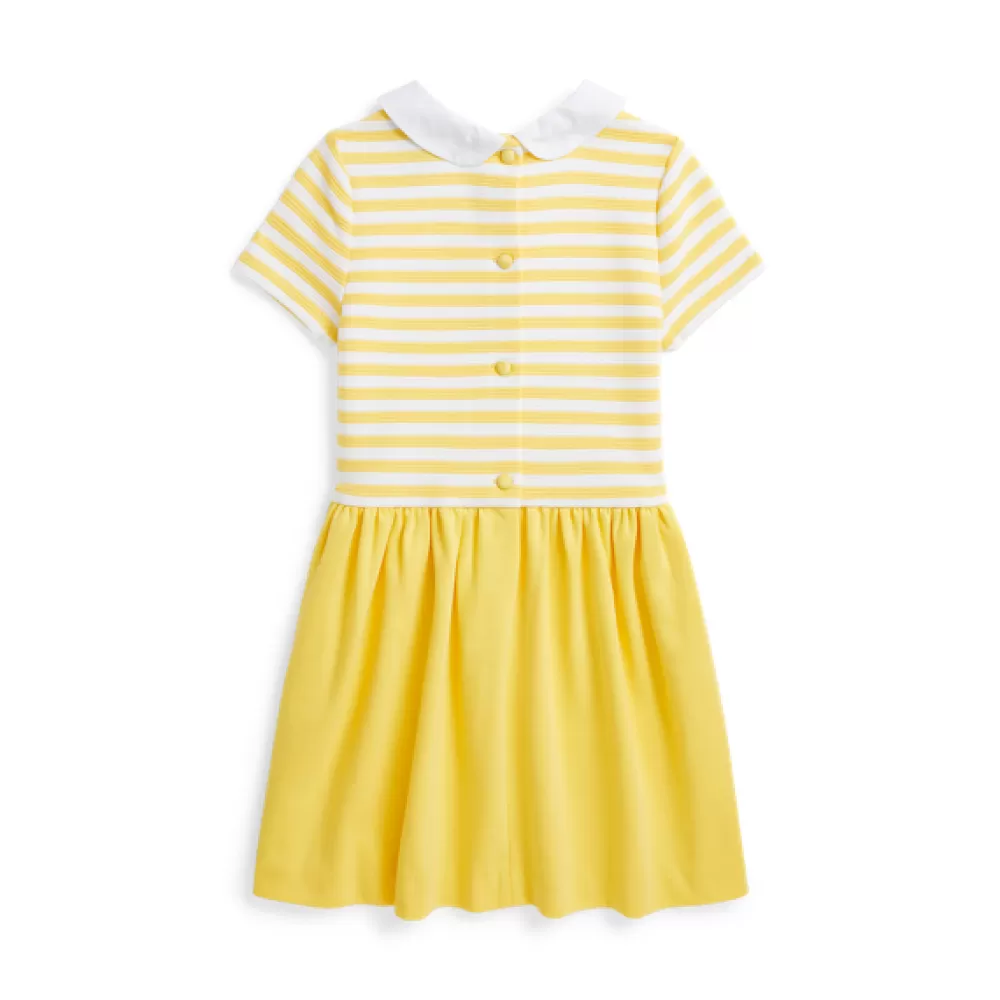 Kleider Und Jumpsuits>Ralph Lauren Kleider Und Jumpsuits Gestreiftes Ottoman-Kleid aus Ponté für Children | ® DE