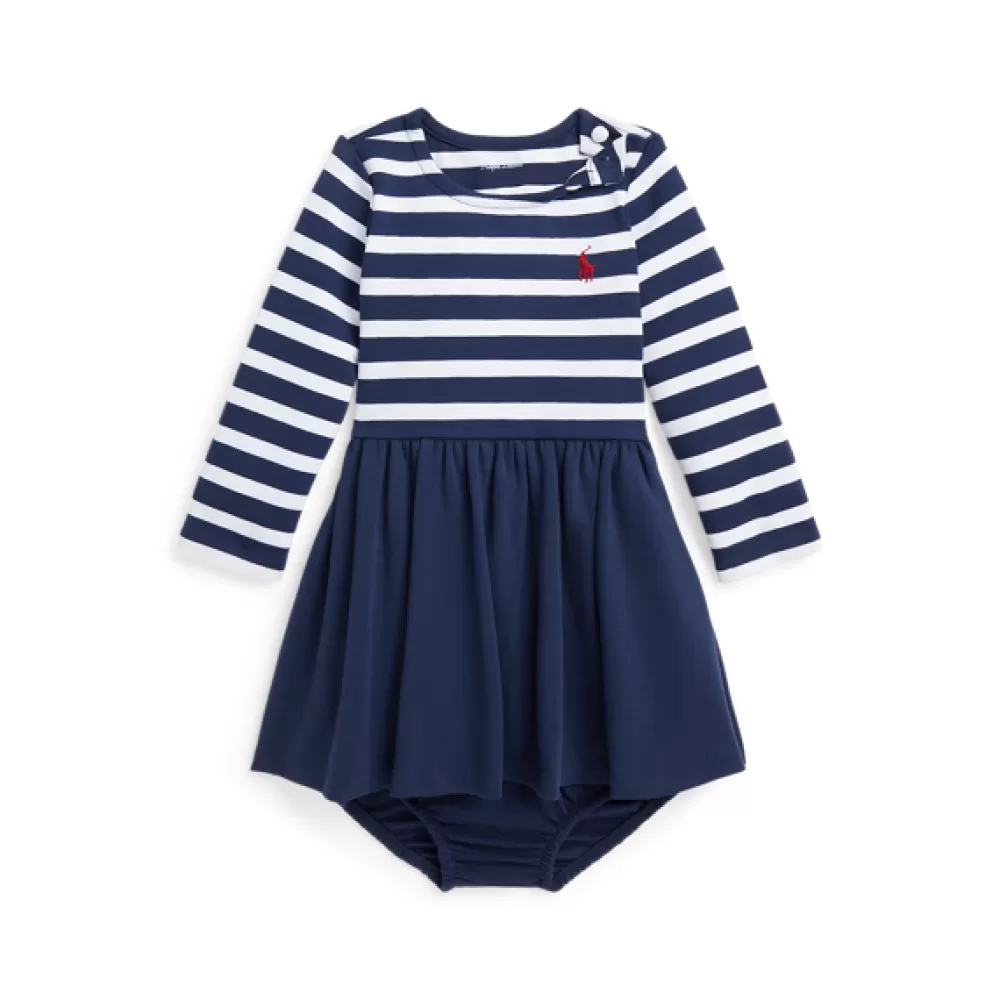 Kleider Und Bodys | Neuheiten>Ralph Lauren Kleider Und Bodys | Neuheiten Gestreiftes Ponté-Kleid und Höschen für Baby | ® DE