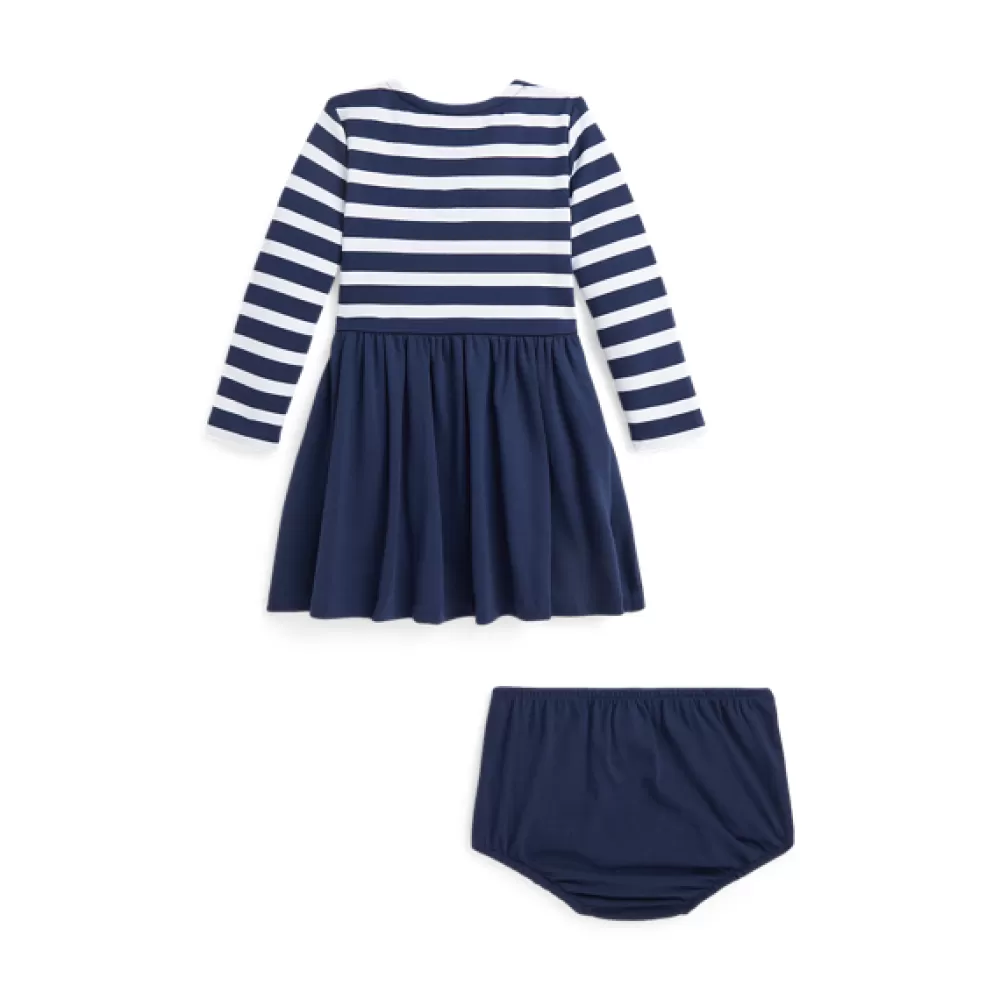 Kleider Und Bodys | Neuheiten>Ralph Lauren Kleider Und Bodys | Neuheiten Gestreiftes Ponté-Kleid und Höschen für Baby | ® DE