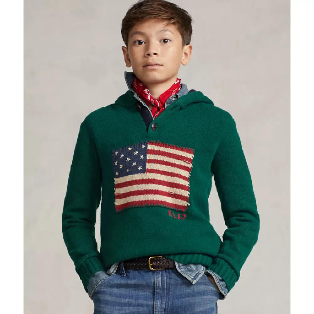 Pullover Und Strickjacken>Ralph Lauren Pullover Und Strickjacken Kapuzenpullover mit Flagge für Children | ® DE