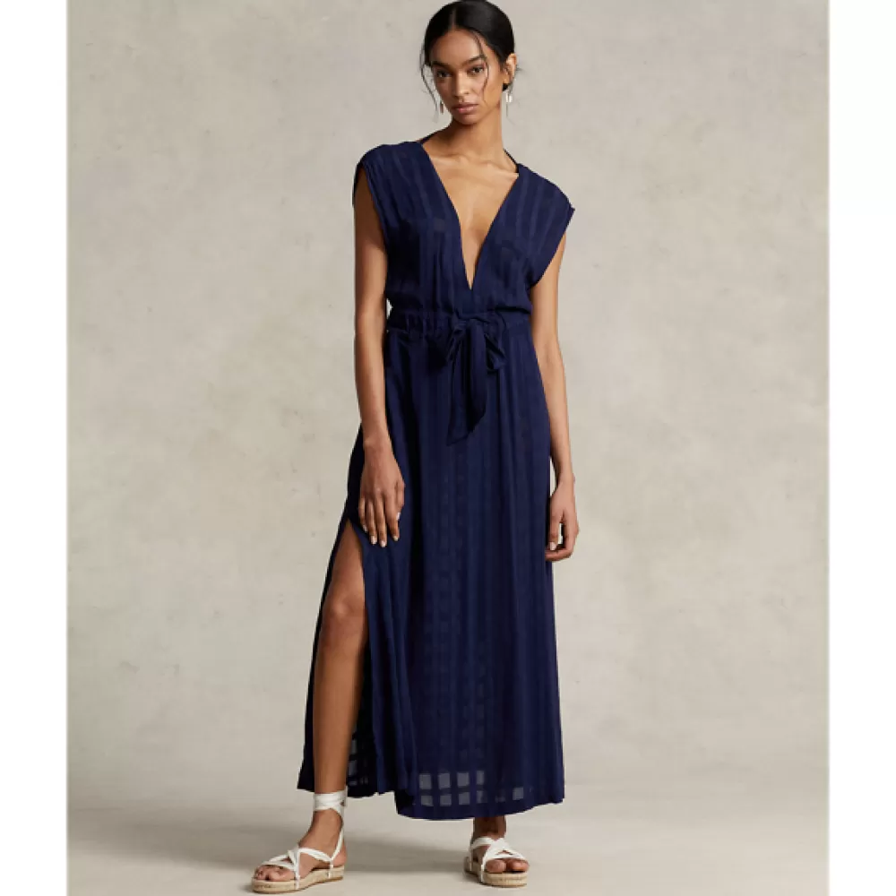 Bade- Und Strandmode>Ralph Lauren Bade- Und Strandmode Kariertes Cover-up-Maxikleid für Women | ® DE