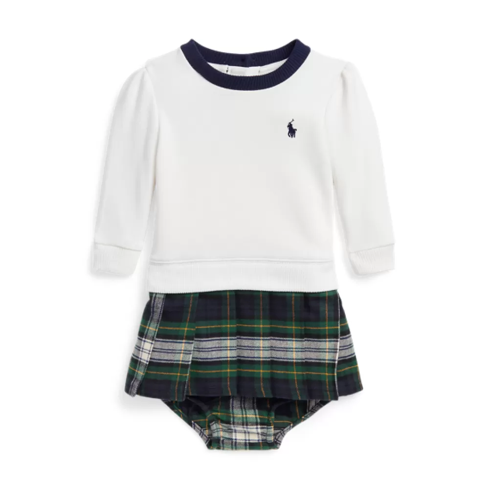 Kleider Und Bodys>Ralph Lauren Kleider Und Bodys Kariertes Fleece-Kleid mit Höschen für Baby | ® DE