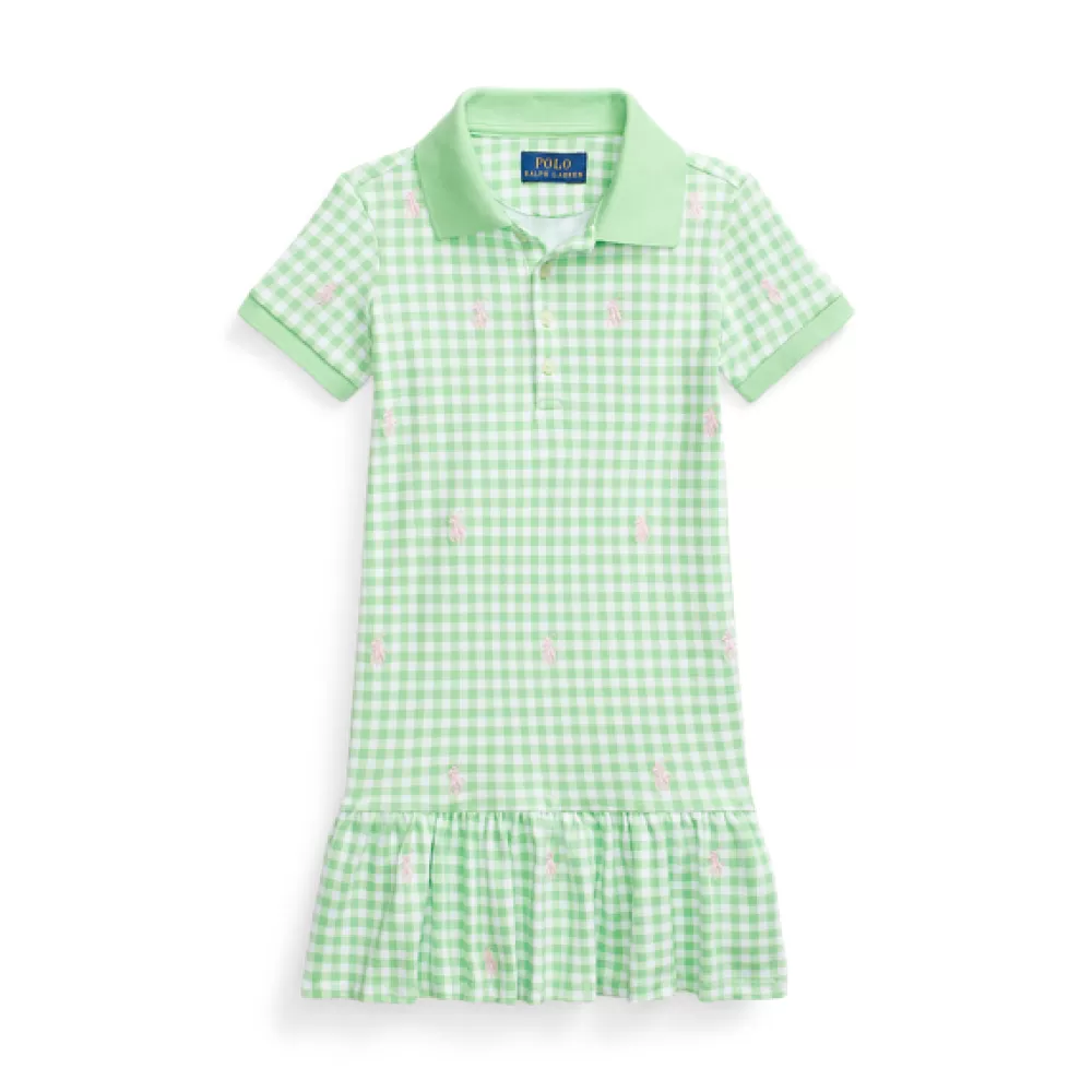 Kleidung Für Besonders Anlässe | Kleider Und Jumpsuits>Ralph Lauren Kleidung Für Besonders Anlässe | Kleider Und Jumpsuits Kariertes Piqué-Polokleid mit Polo Pony für Children | ® DE