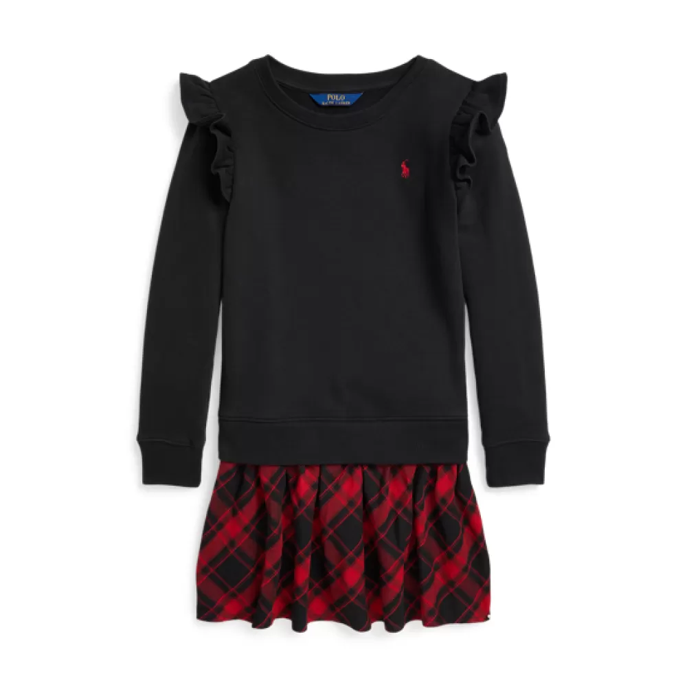 Mädchen 7-14 Jahre>Ralph Lauren Mädchen 7-14 Jahre Kariertes Pulloverkleid aus Fleece für Children | ® DE