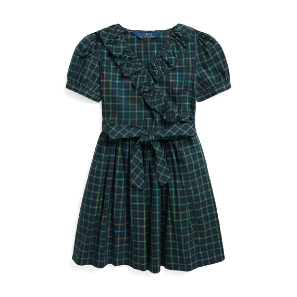 Mädchen 1½-6½ Jahre>Ralph Lauren Mädchen 1½-6½ Jahre Kariertes Wickelkleid mit Rüschen für Children | ® DE