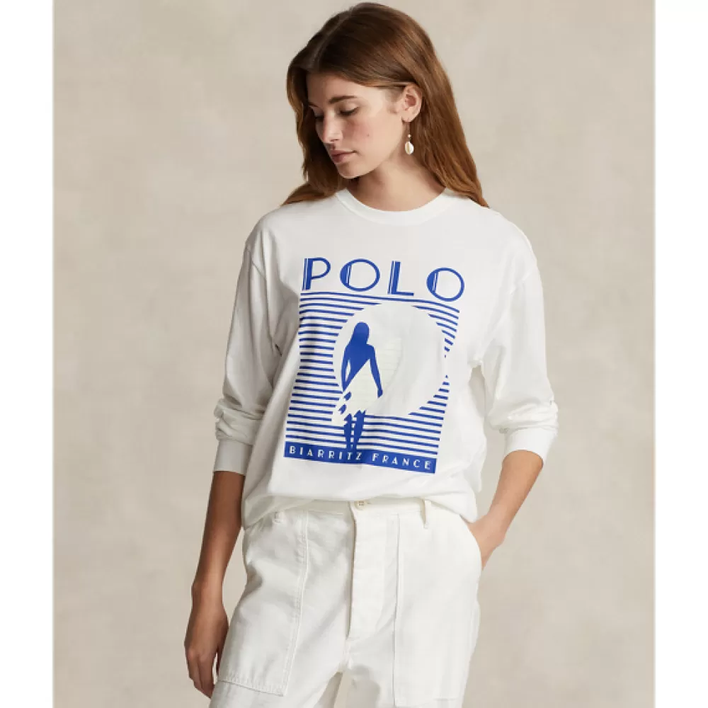 T-Shirts Und Tops>Ralph Lauren T-Shirts Und Tops Langarm-T-Shirt mit Logografik für Women | ® DE