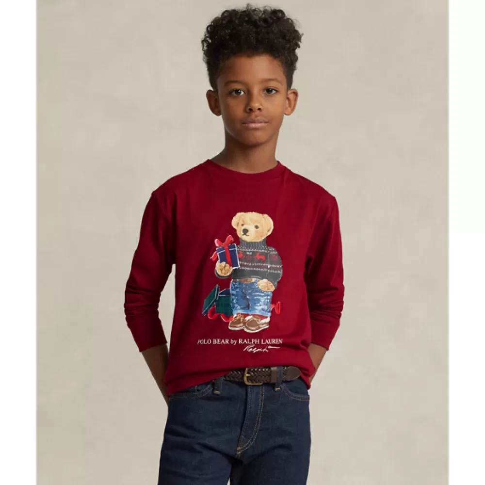 Jungen>Ralph Lauren Jungen Langarm-T-Shirt mit Polo Bear für Children | ® DE