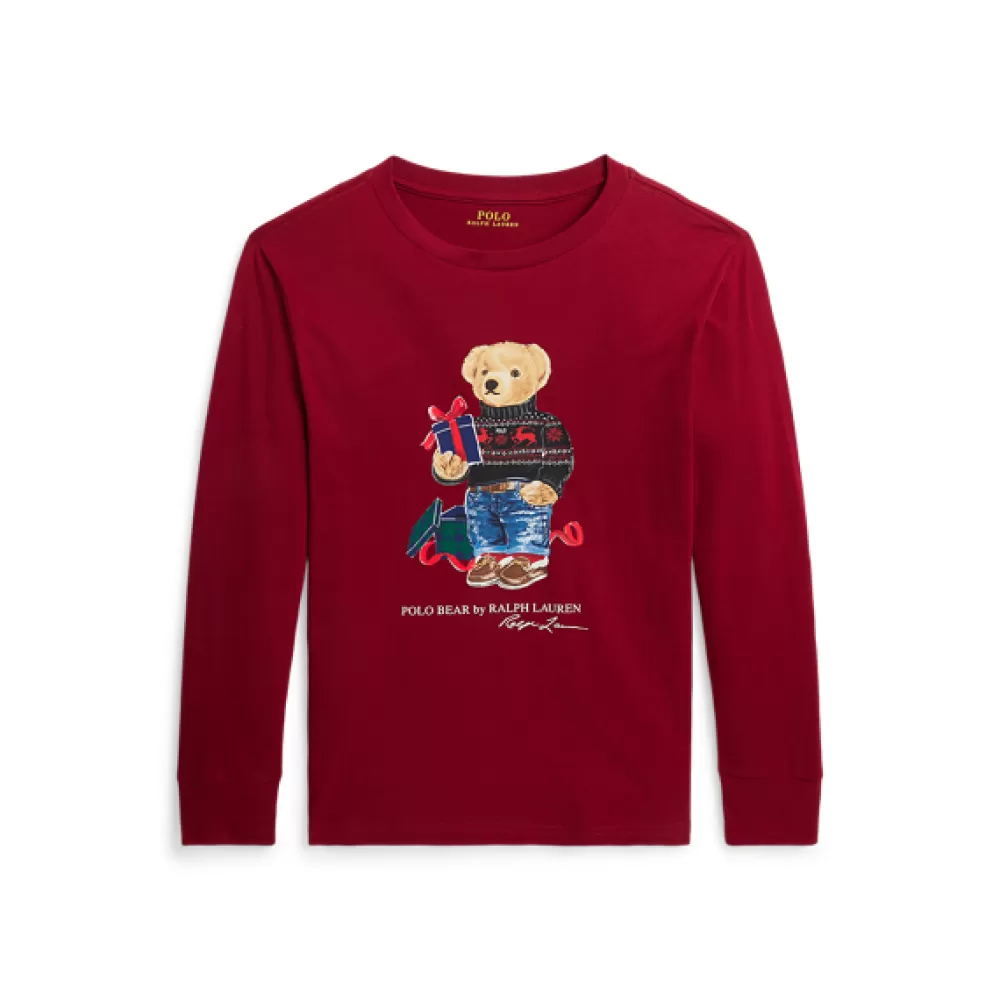 T-Shirts>Ralph Lauren T-Shirts Langarm-T-Shirt mit Polo Bear für Children | ® DE