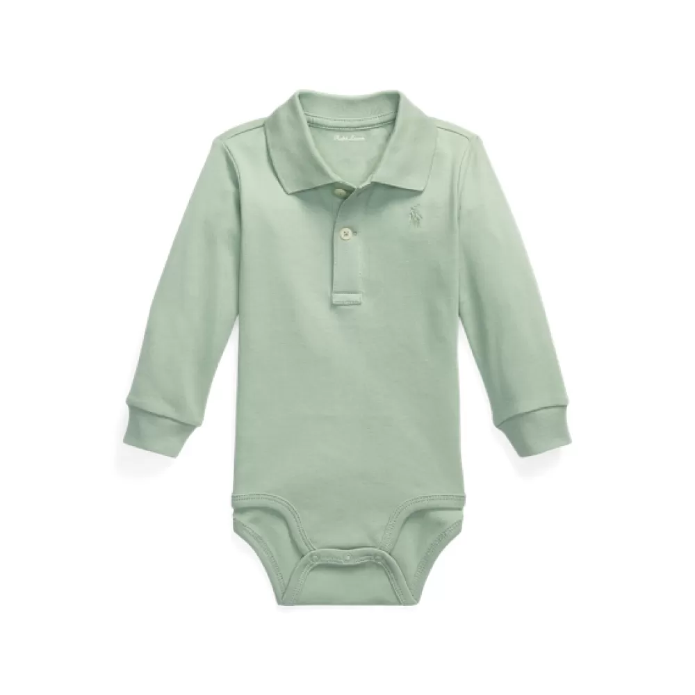 Bodys & Strampler | Grundausstattung Für Neugeborene>Ralph Lauren Bodys & Strampler | Grundausstattung Für Neugeborene Langärmliger Polo-Babybody aus Baumwolle für Baby | ® DE