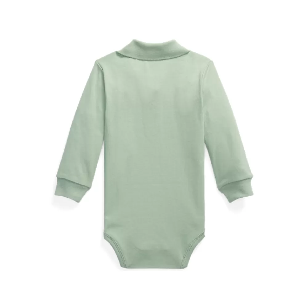 Bodys & Strampler | Grundausstattung Für Neugeborene>Ralph Lauren Bodys & Strampler | Grundausstattung Für Neugeborene Langärmliger Polo-Babybody aus Baumwolle für Baby | ® DE