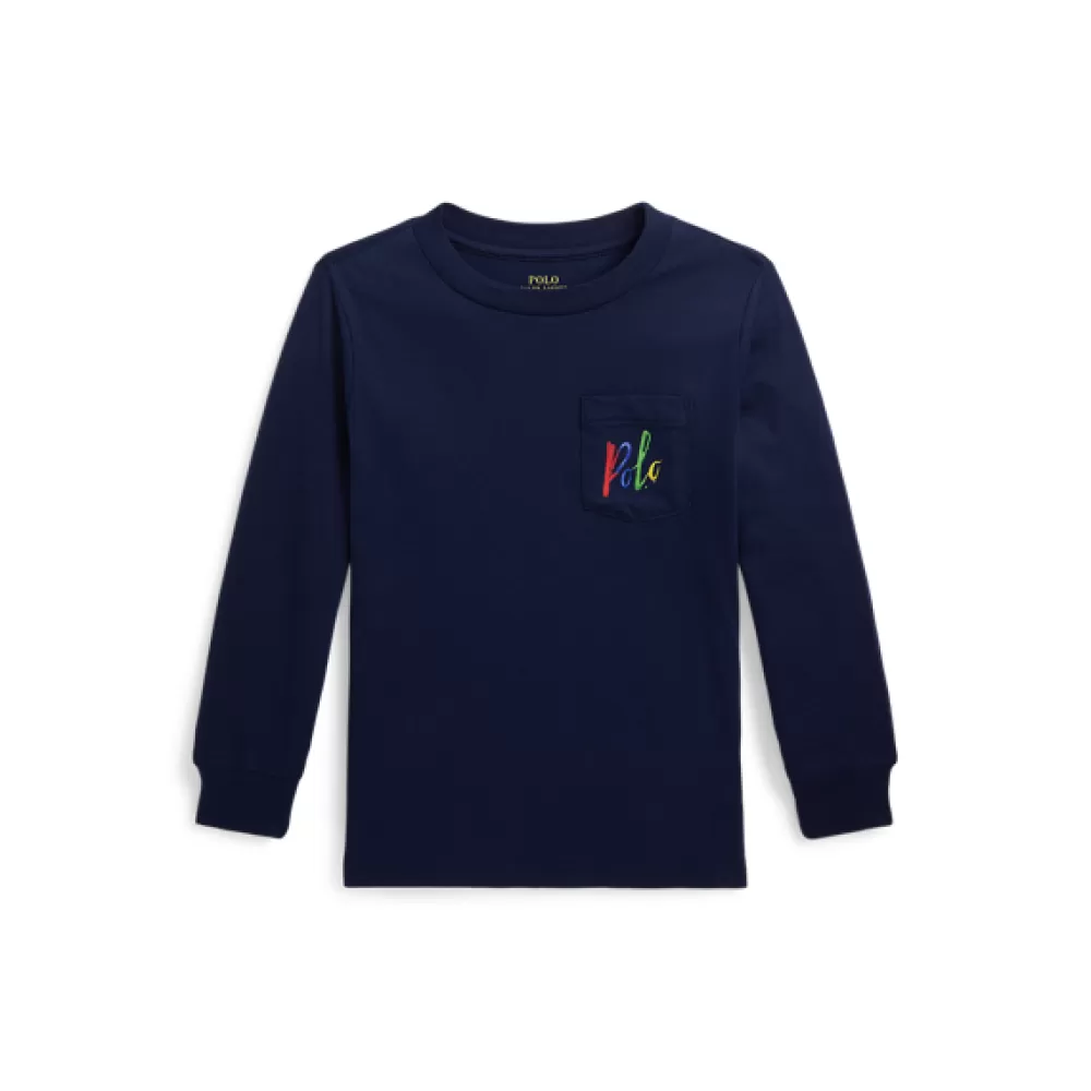 T-Shirts | Jungen 1½-6 Jahre>Ralph Lauren T-Shirts | Jungen 1½-6 Jahre Langärmliges Baumwoll-T-Shirt mit Logo für Children | ® DE