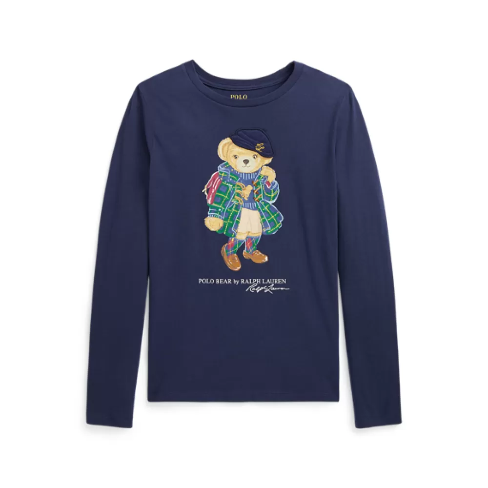 Mädchen | Sportbekleidung | Mädchen 7-14 Jahre>Ralph Lauren Mädchen | Sportbekleidung | Mädchen 7-14 Jahre Langärmliges T-Shirt mit Polo Bear für Children | ® DE