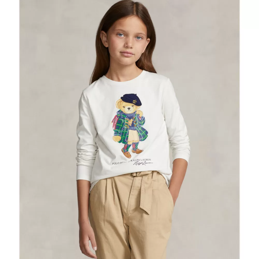 Mädchen | Sportbekleidung | Mädchen 7-14 Jahre>Ralph Lauren Mädchen | Sportbekleidung | Mädchen 7-14 Jahre Langärmliges T-Shirt mit Polo Bear für Children | ® DE