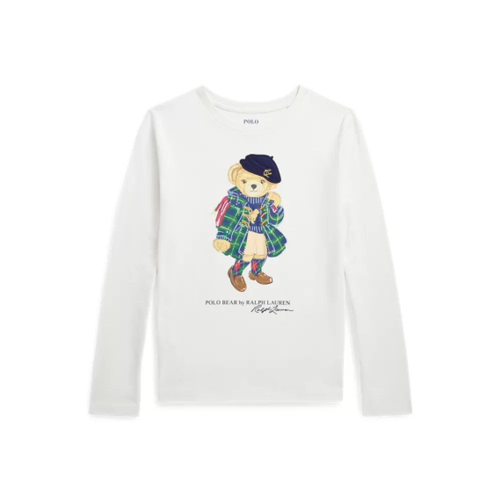 Mädchen | Sportbekleidung | Mädchen 7-14 Jahre>Ralph Lauren Mädchen | Sportbekleidung | Mädchen 7-14 Jahre Langärmliges T-Shirt mit Polo Bear für Children | ® DE