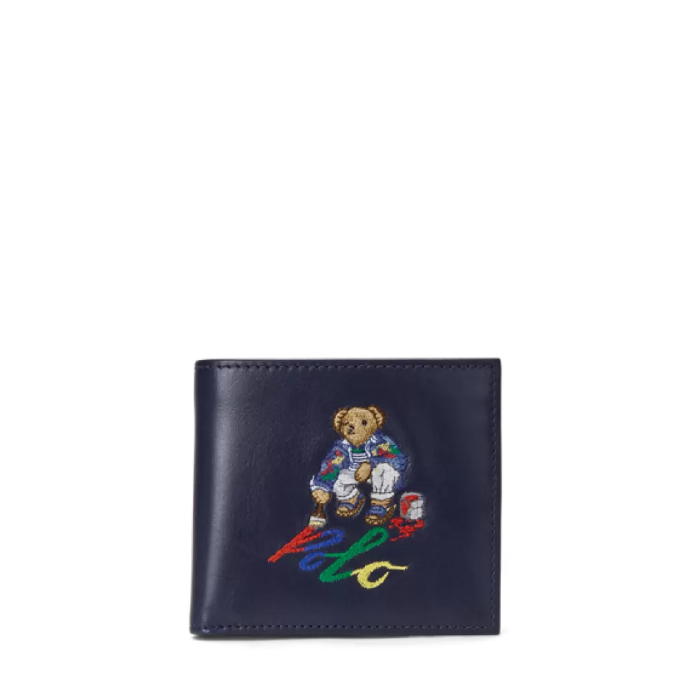 Passende Accessoires | Geldbörsen>Ralph Lauren Passende Accessoires | Geldbörsen Lederbrieftasche mit Polo Bear für Men | ® DE