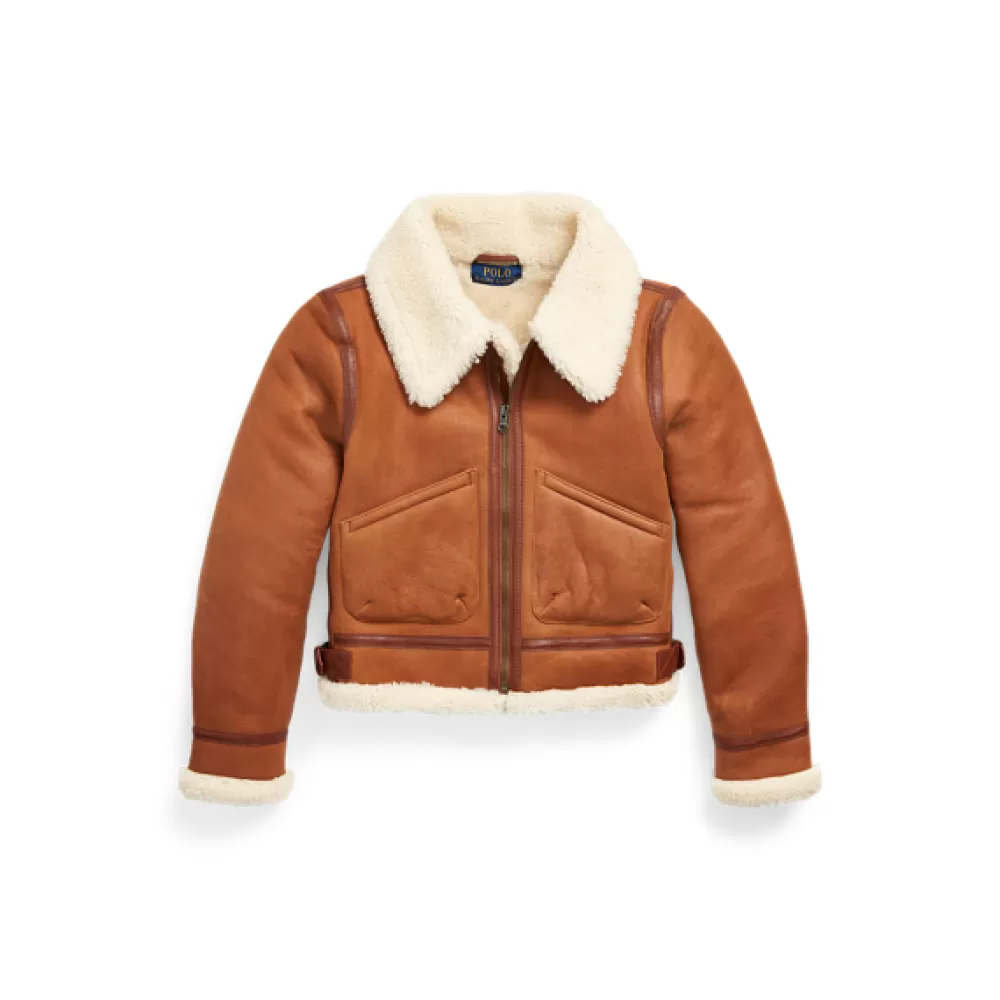 Jacken Und Mäntel>Ralph Lauren Jacken Und Mäntel Lederjacke mit Lammfellfutter für Children | ® DE